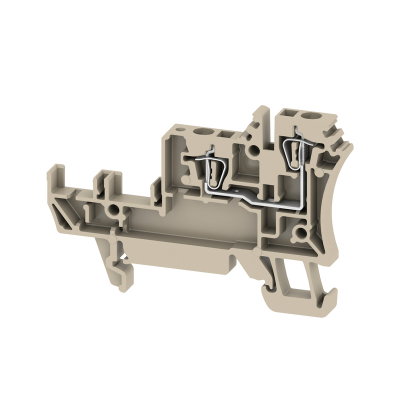 Initiator-, Aktor-Reihenklemme, Zugfederanschluss, dunkelbeige, 1.5 mm², 17.5 A, 250 V, Anzahl Anschlüsse: 2, Anzahl der Etagen: 1, TS 35