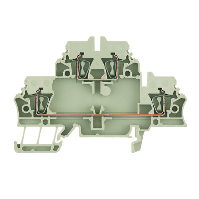 Mehrstock-Reihenklemme, Zugfederanschluss, beige, 2.5 mm², 500 V, Anzahl Anschlüsse: 4, Anzahl der Etagen: 2, TS 35, V-0