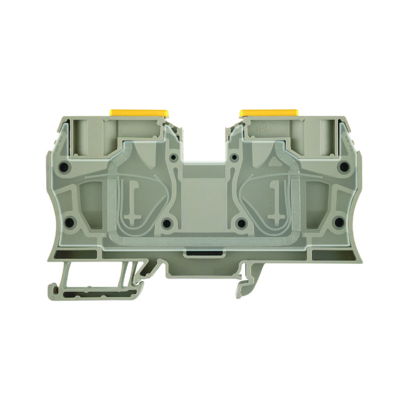 Morsettiera passante, Molla autobloccante, Beige scuro, 35 mm², 125 A, 800 V, Numero di collegamenti: 2