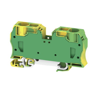 Morsetto PE, Molla autobloccante, Verde/giallo, 35 mm², 800 V, Numero di collegamenti: 2, Numero di piani: 1, TS 35, V-0, Wemid