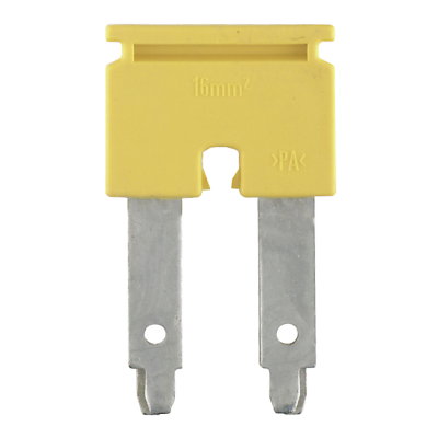 Querverbinder (Klemmen), gesteckt, gelb, 76 A, Polzahl: 2, Raster in mm: 12.00, Isoliert: Ja, Breite: 5.2 mm