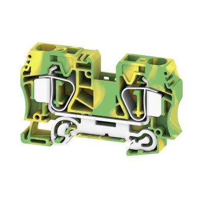 Morsetto PE, Molla autobloccante, Verde/giallo, 16 mm², 800 V, Numero di collegamenti: 2, Numero di piani: 1, TS 35, V-0, Wemid
