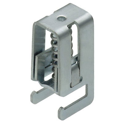 Morsetto di collegamento alla schermatura, 10 mm², Passo in mm: 18.00, Diametro del cavo, max.: 10 mm, acciaio, innestabile, Montaggio diretto, Barra 