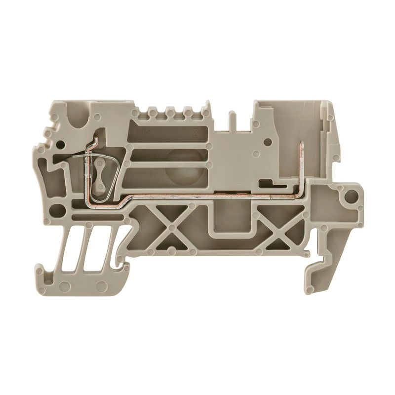 Morsetto innestabile, Molla autobloccante, Beige scuro, 2.5 mm², 24 A, 500 V, Numero di collegamenti: 2, Numero di piani: 1, TS 35