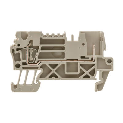 Morsetto innestabile, Molla autobloccante, Beige scuro, 2.5 mm², 24 A, 500 V, Numero di collegamenti: 2, Numero di piani: 1, TS 35