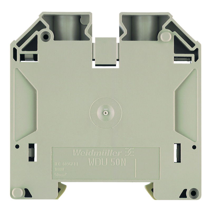 Morsettiera passante, Collegamento a vite, Beige scuro, 50 mm², 150 A, 1000 V, Numero di collegamenti: 2