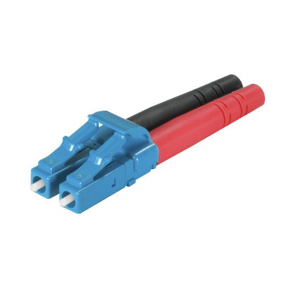 Connettore FO, IP20, Collegamento 1: LC Duplex, Collegamento 2: incollaggio, crimpatura, lucidatura, GOF, Singlemode