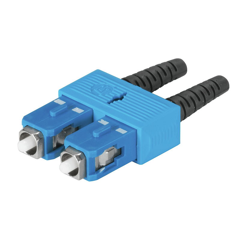 Connettore FO, IP20, Collegamento 1: SC-Duplex, Collegamento 2: incollaggio, crimpatura, lucidatura, GOF, Singlemode