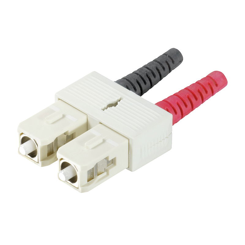 Connettore FO, IP20, Collegamento 1: SC-Duplex, Collegamento 2: incollaggio, crimpatura, lucidatura, GOF, Multimode