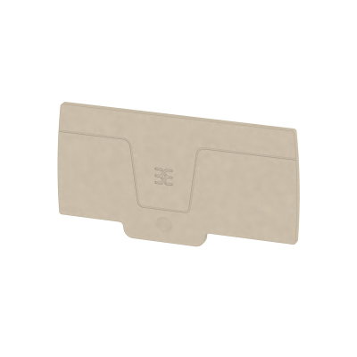 Abschlussplatte für Klemmen, dunkelbeige, Höhe: 87.2 mm, Breite: 2.4 mm, V-0, Wemid, rastbar: Ja