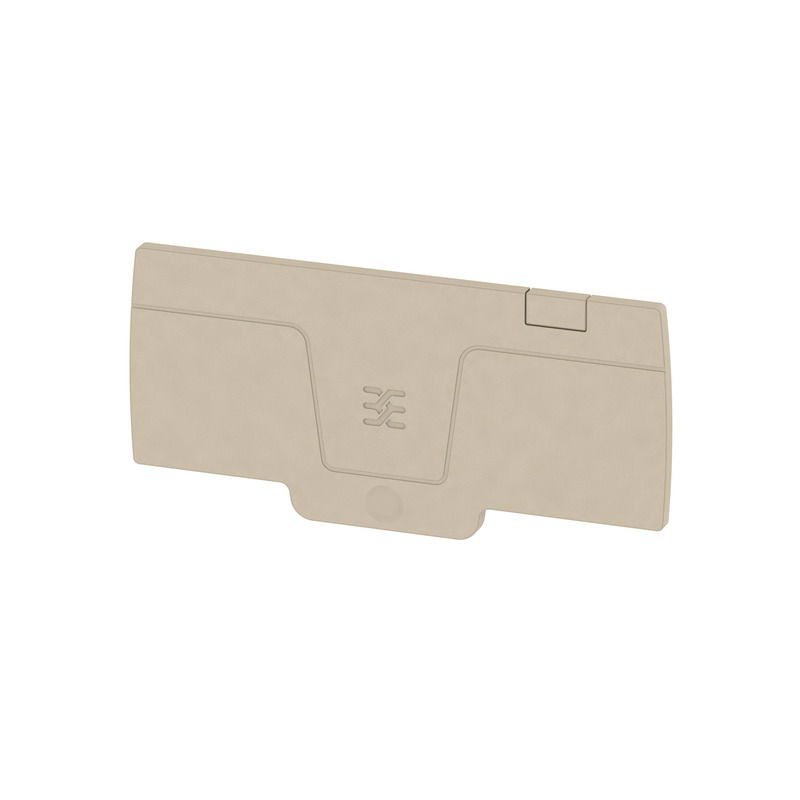 Piastra terminale per morsetti, Beige scuro, Posizione verticale: 84 mm, Larghezza: 2.4 mm, V-0, Wemid, bloccabile: Sì