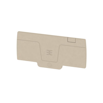 Abschlussplatte für Klemmen, dunkelbeige, Höhe: 84 mm, Breite: 2.4 mm, V-0, Wemid, rastbar: Ja