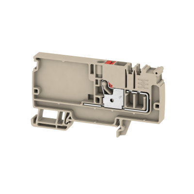 Einspeiseklemme, PUSH IN, dunkelbeige, 6 mm², 41 A, 500 V, Anzahl Anschlüsse: 1, Anzahl der Etagen: 1, TS 35, V-0, Wemid