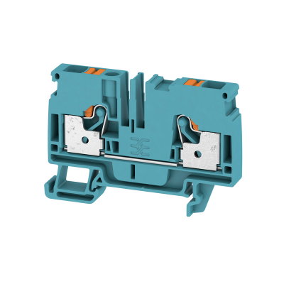 Durchgangs-Reihenklemme, PUSH IN, blau, 6 mm², 41 A, 800 V, Anzahl Anschlüsse: 2