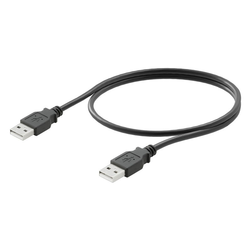 Cavo USB, USB A, PVC, nero, Lunghezza: 1 m