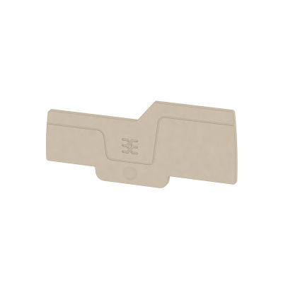 Piastra terminale per morsetti, Beige scuro, Posizione verticale: 78 mm, Larghezza: 2.1 mm, V-0, Wemid, bloccabile: Sì