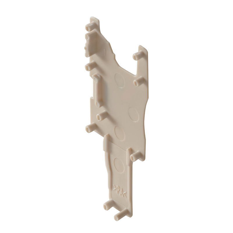 Piastra terminale per morsetti, Beige scuro, Posizione verticale: 16.5 mm, Larghezza: 0.55 mm, V-0, Wemid, bloccabile: Sì