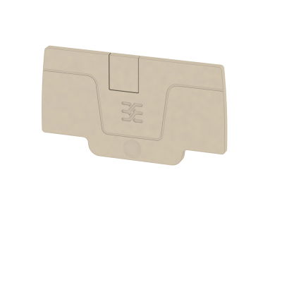 Piastra terminale per morsetti, Beige scuro, Posizione verticale: 58 mm, Larghezza: 2.1 mm, V-0, Wemid, bloccabile: Sì