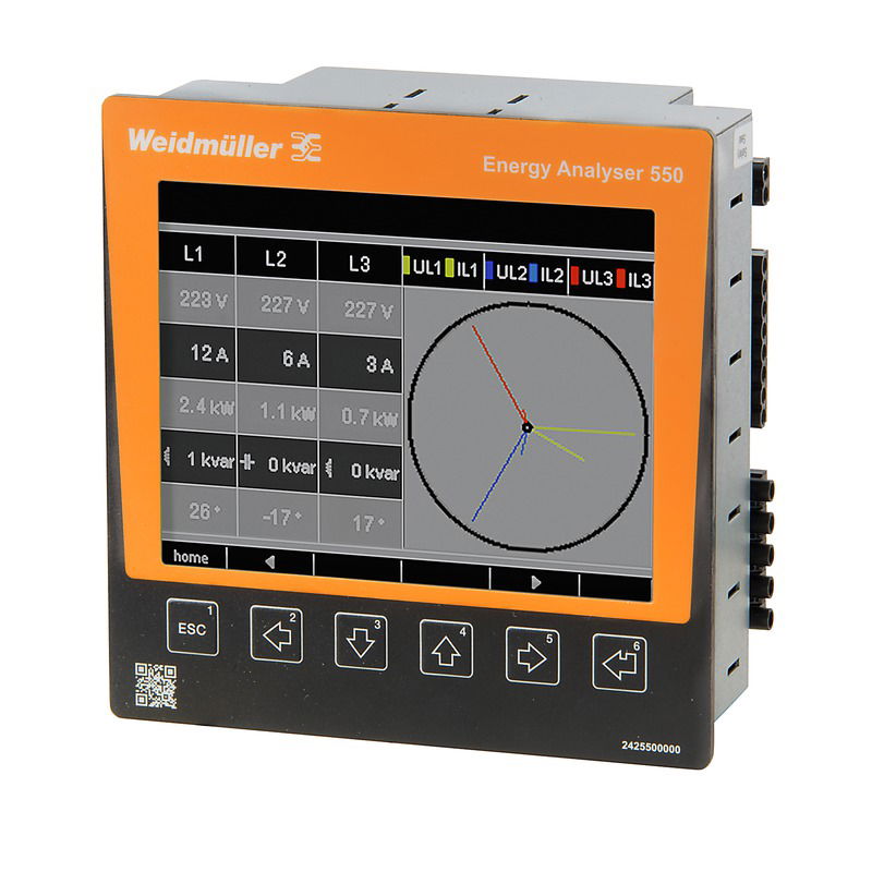 Dispositivo di misurazione quantità elettrica, 720 V, Modbus RTU, Modbus-Gateway, Modbus TCP/IP, Modbus RTU over Ethernet, SNMP, BACnet (optional)
