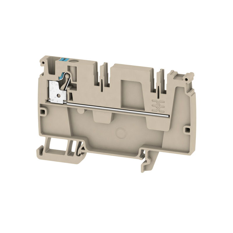 Durchgangs-Reihenklemme, PUSH IN, dunkelbeige, 4 mm², 32 A, 250 V, Anzahl Anschlüsse: 1