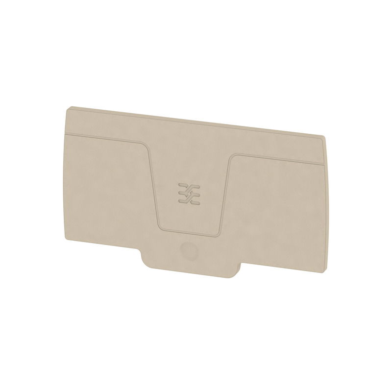 Abschlussplatte für Klemmen, dunkelbeige, Höhe: 80.65 mm, Breite: 2.35 mm, V-0, Wemid, rastbar: Ja