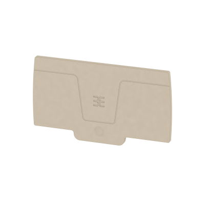 Abschlussplatte für Klemmen, dunkelbeige, Höhe: 80.65 mm, Breite: 2.35 mm, V-0, Wemid, rastbar: Ja