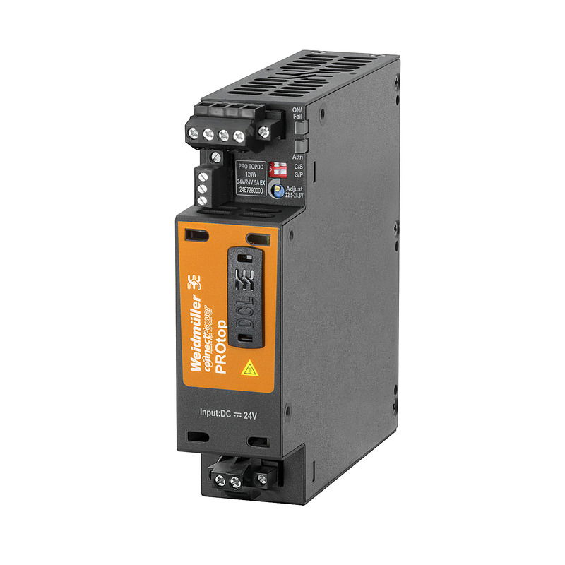 Convertitore DC/DC, Convertitori DC/DC, 24 V DC, 24 V DC ± 1 %, 120 W, 89%