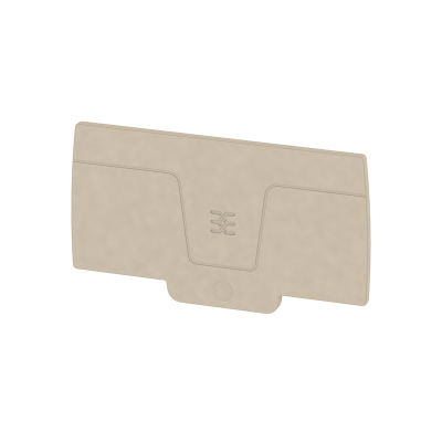 Piastra terminale per morsetti, Beige scuro, Posizione verticale: 78.83 mm, Larghezza: 2.1 mm, V-0, Wemid, bloccabile: Sì