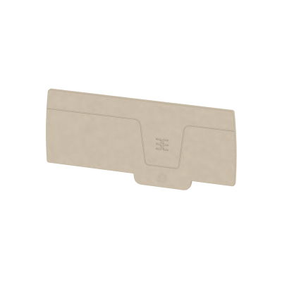 Abschlussplatte für Klemmen, dunkelbeige, Höhe: 100.23 mm, Breite: 2.1 mm, V-0, Wemid, rastbar: Ja