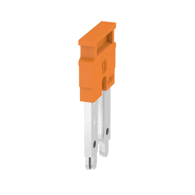 Querverbinder (Klemmen), gesteckt, orange, 57 A, Polzahl: 2, Raster in mm: 10.00, Isoliert: Ja, Breite: 17.8 mm