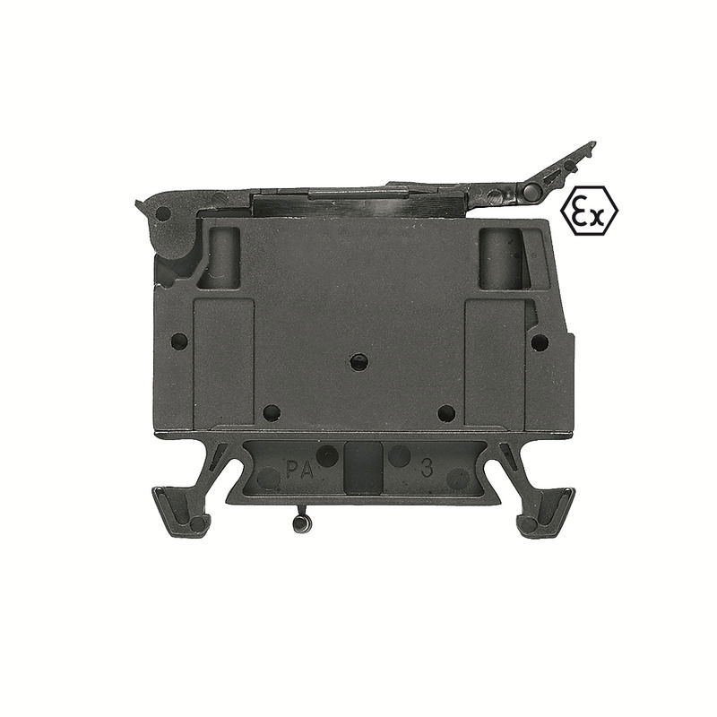 Morsetto componibile portafusibile, Collegamento a vite, nero, 4 mm², 6.3 A, 36 V, Numero di collegamenti: 2, Numero di piani: 1, TS 35