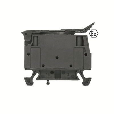 Morsetto componibile portafusibile, Collegamento a vite, nero, 4 mm², 6.3 A, 36 V, Numero di collegamenti: 2, Numero di piani: 1, TS 35