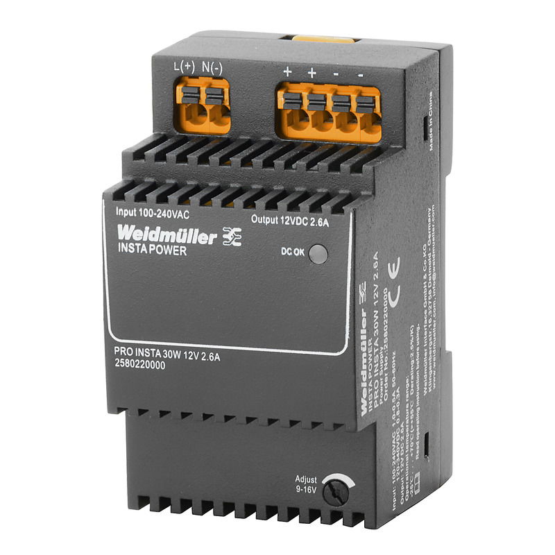 Alimentazione elettrica, 30 W, 2.6 A @ 55 °C