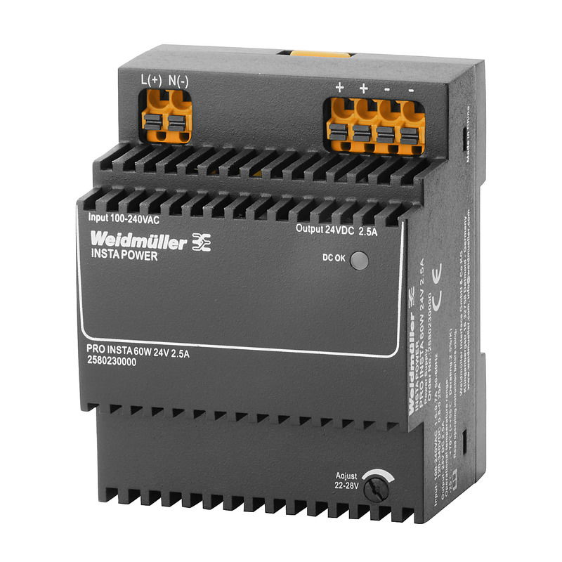Gleichstromversorgung, 60 W, 2.5 A @ 55 °C