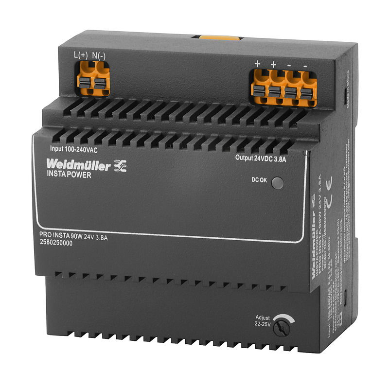 Alimentazione elettrica, 90 W, 3.8 A @ 55 °C
