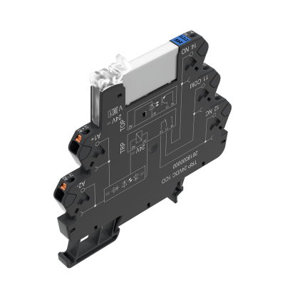 Modulo a relè, 24 V DC ±20 %, LED verde, 1 Contatto di scambio (AgNi) , 250 V AC, 6 A, PUSH IN