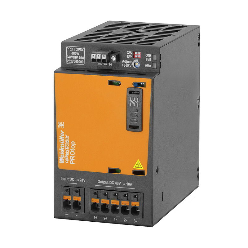Convertitore DC/DC, Convertitori DC/DC, 24 V DC, 48 V DC ± 1 %, 480 W, 91%