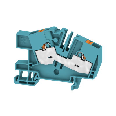 Installations-Etagenklemme, PUSH IN, blau, 6 mm², 41 A, 800 V, Anzahl Anschlüsse: 2, Anzahl der Etagen: 1