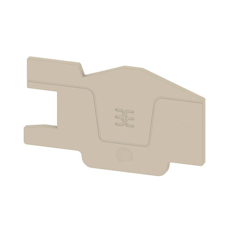 Abschlussplatte für Klemmen, dunkelbeige, Höhe: 62.64 mm, Breite: 2.1 mm, V-0, Wemid, rastbar: Ja