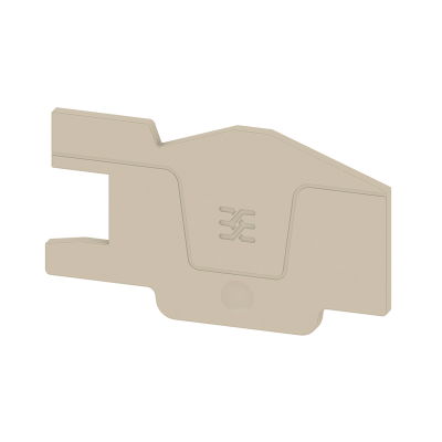Abschlussplatte für Klemmen, dunkelbeige, Höhe: 62.64 mm, Breite: 2.1 mm, V-0, Wemid, rastbar: Ja