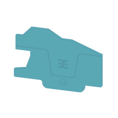 Abschlussplatte für Klemmen, blau, Höhe: 62.64 mm, Breite: 2.1 mm, V-0, Wemid, rastbar: Ja