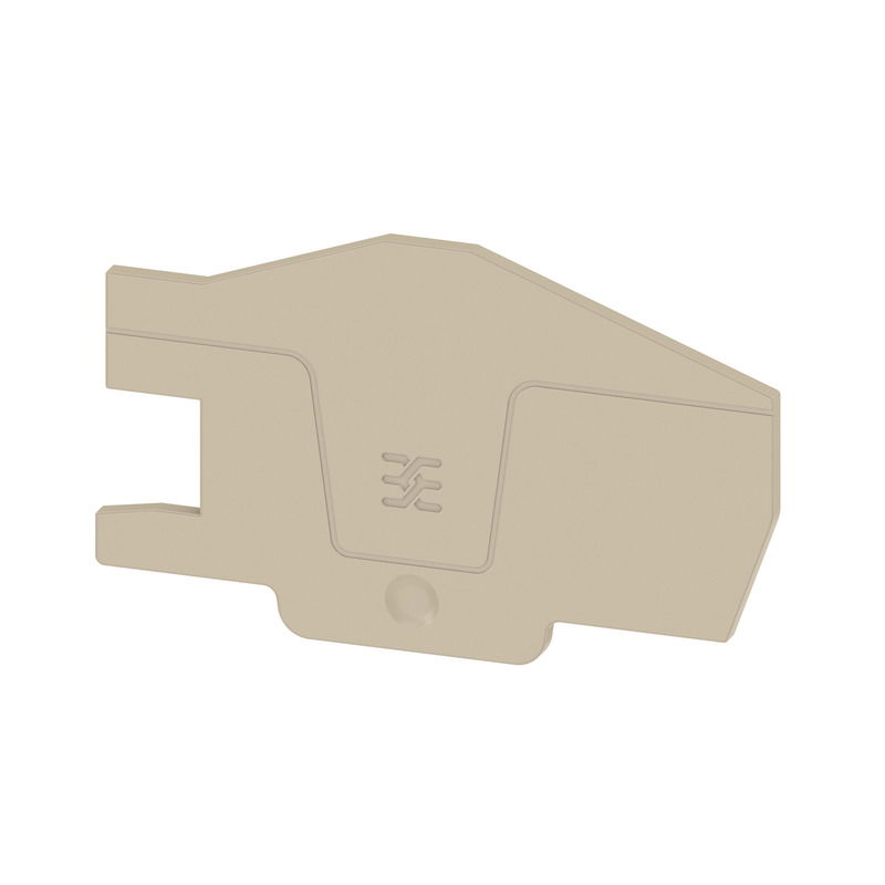 Abschlussplatte für Klemmen, dunkelbeige, Höhe: 75.44 mm, Breite: 2.1 mm, V-0, Wemid, rastbar: Ja