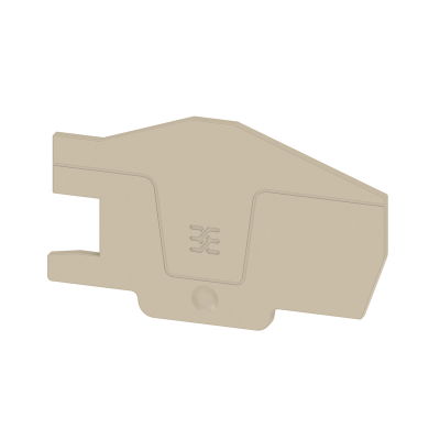 Abschlussplatte für Klemmen, dunkelbeige, Höhe: 75.44 mm, Breite: 2.1 mm, V-0, Wemid, rastbar: Ja