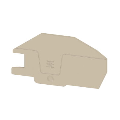 Abschlussplatte für Klemmen, dunkelbeige, Höhe: 83.48 mm, Breite: 2.1 mm, V-0, Wemid, rastbar: Ja