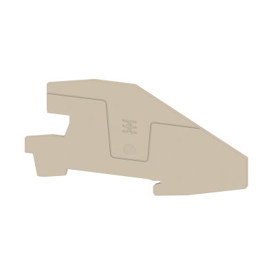 Abschlussplatte für Klemmen, dunkelbeige, Höhe: 102.9 mm, Breite: 2 mm, V-0, Wemid, rastbar: Ja