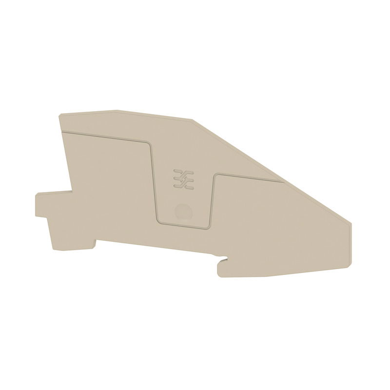 Piastra terminale per morsetti, Beige scuro, Posizione verticale: 102.9 mm, Larghezza: 2 mm, V-0, Wemid, bloccabile: Sì
