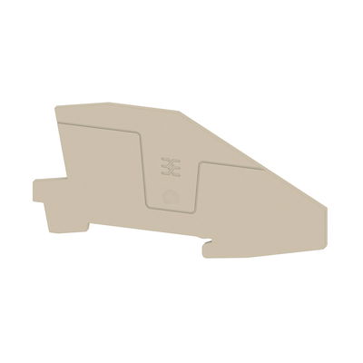 Abschlussplatte für Klemmen, dunkelbeige, Höhe: 102.9 mm, Breite: 2 mm, V-0, Wemid, rastbar: Ja