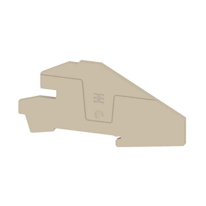 Abschlussplatte für Klemmen, beige, Höhe: 108.78 mm, Breite: 3 mm, V-0, Wemid, rastbar: Ja
