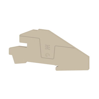 Abschlussplatte für Klemmen, beige, Höhe: 108.78 mm, Breite: 3 mm, V-0, Wemid, rastbar: Ja