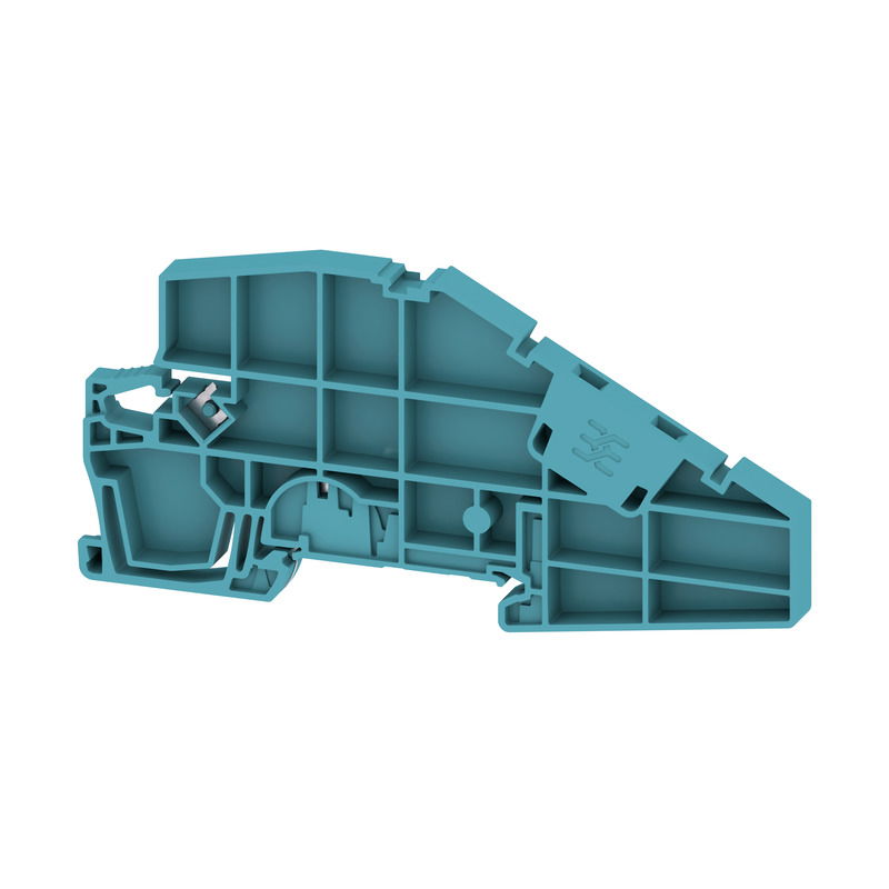 Endwinkel, blau, TS 35, V-0, Wemid, Breite: 6.1 mm, 130 °C